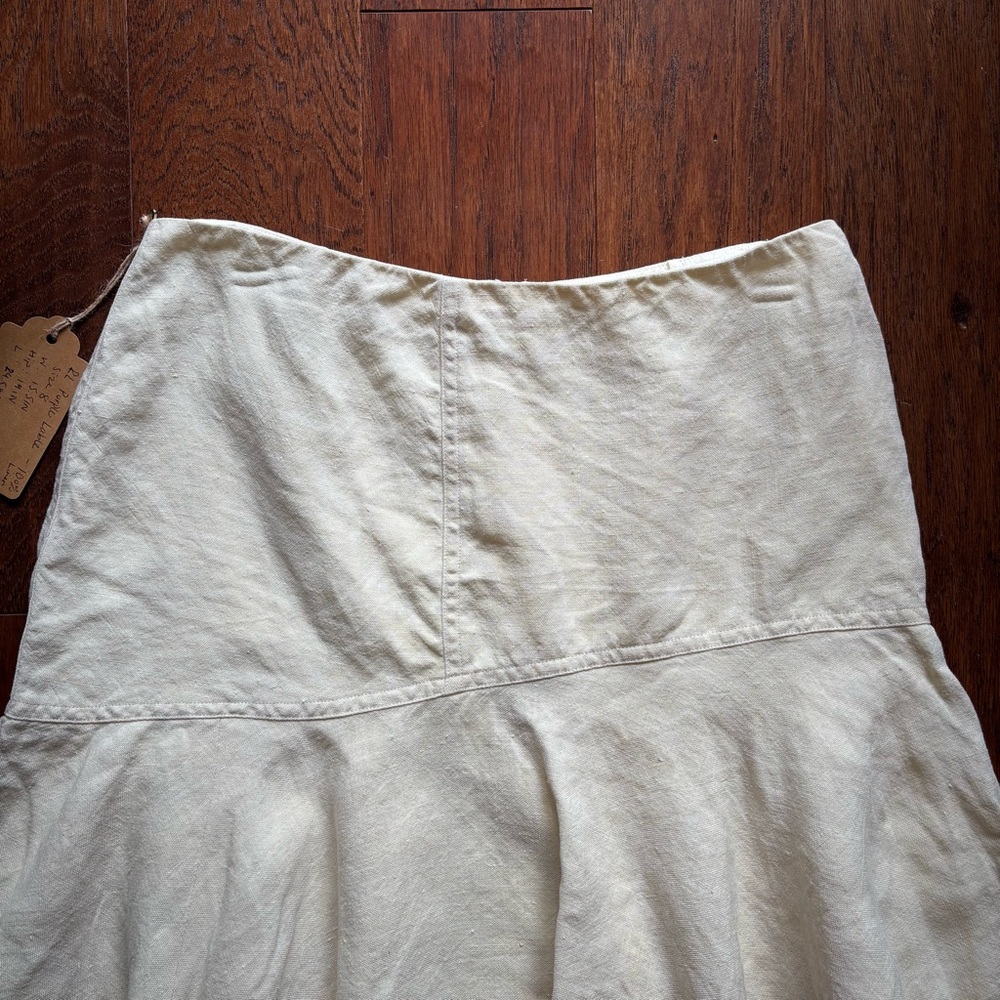 Ralph Lauren Purple Label Linen Flounce Skirt Italy | Size 8 - Picture 5 of 9